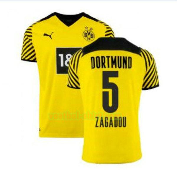 zagadou 5 borussia dortmund thuis shirt 2021 2022 geel mannen