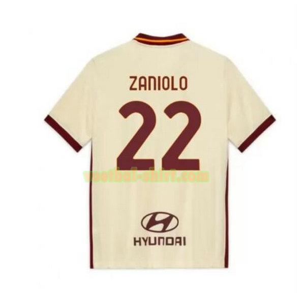 zaniolo 22 as roma uit shirt 2020-2021 mannen