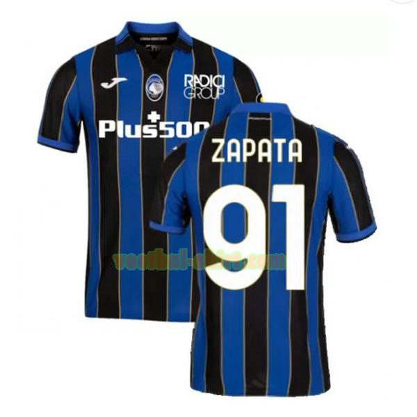 zapata 91 atalanta thuis shirt 2021 2022 blauw zwart mannen