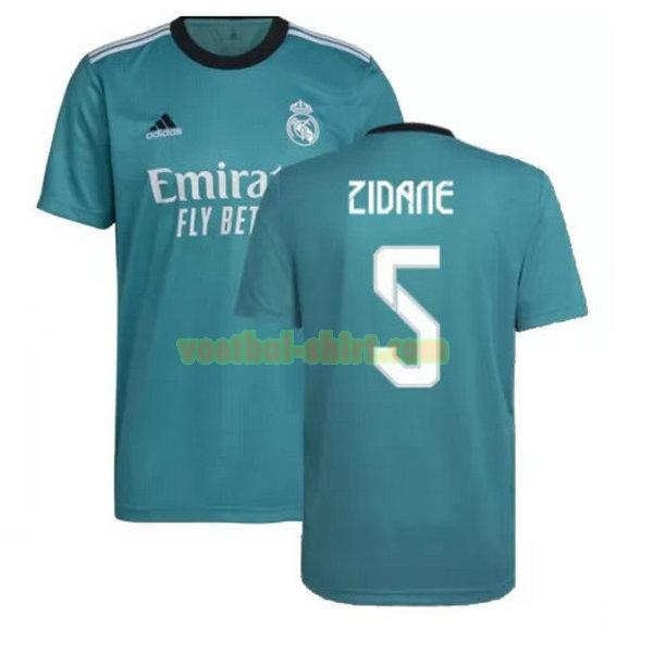 zidane 5 real madrid 3e shirt 2021 2022 groen mannen