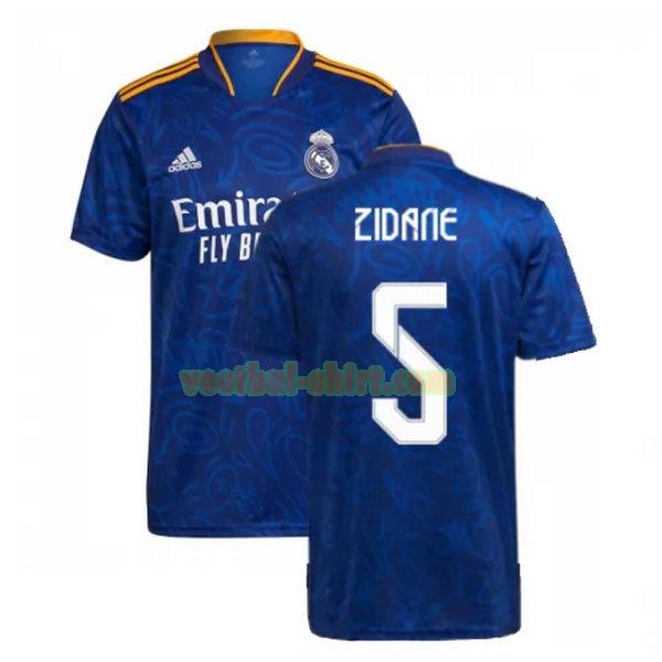 zidane 5 real madrid uit shirt 2021 2022 blauw mannen