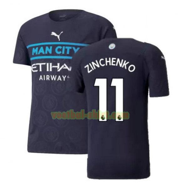 zinchenko 11 manchester city 3e shirt 2021 2022 zwart mannen