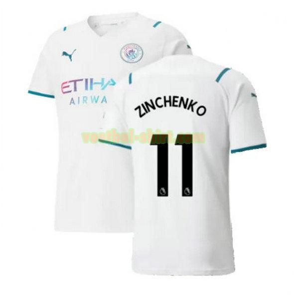 zinchenko 11 manchester city uit shirt 2021 2022 wit mannen