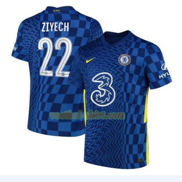 ziyech 22 chelsea thuis shirt 2021 2022 blauw mannen
