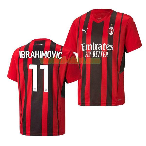 zlatan ibrahimovic 1 ac milan thuis shirt 2021 2022 rood mannen