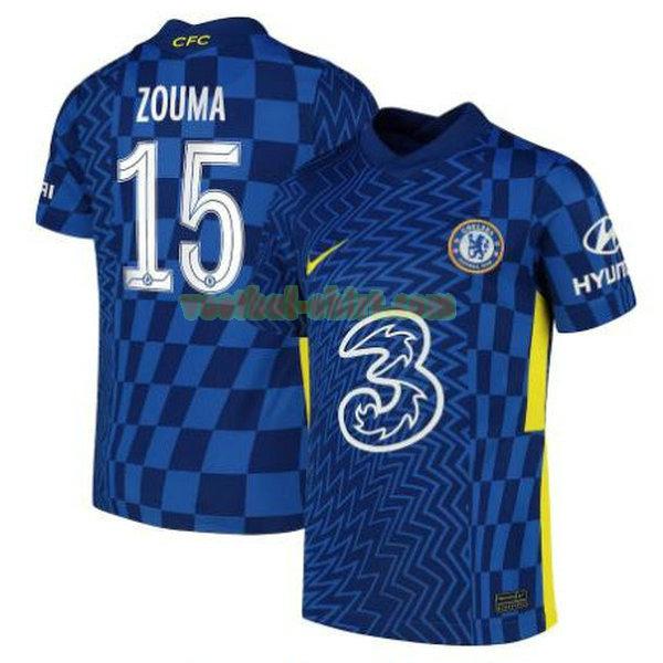 zouma 15 chelsea thuis shirt 2021 2022 blauw mannen